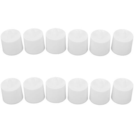 12Pcs LED Candle Light Cylindrical Shape Electronic Flameless LED Candle Lamp for Holiday Wedding Party (1/5)