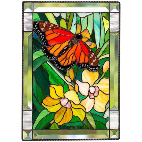 Cardinal Stained Window Panel Glass Window Hanging For Wall Decoration (1/5)