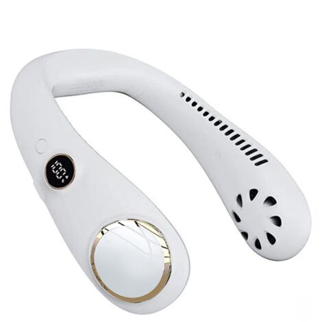 Bladeless Neck Fan USB Charging 2000 MAh Battery Portable Hand Free Neck Fan for Outdoor Camping Office White (1/5)