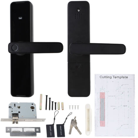 Smart Lock Support APP Remote Control Fingerprint Password Card Swiping WiFi Keyless Entry Lock for Metal Wooden Doors (1/5)