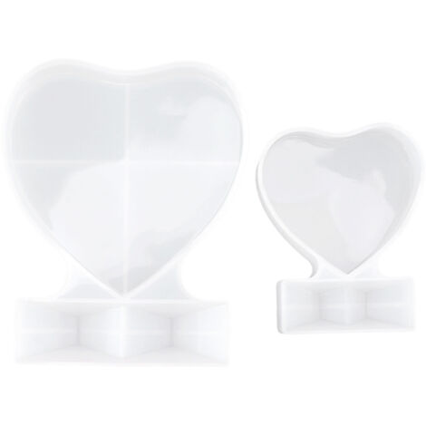 2PCS Heart Shape Photo Frame Mold Silicone Picture Mold DIY Personalized Photo Frame Mold for Home Decoration (1/5)