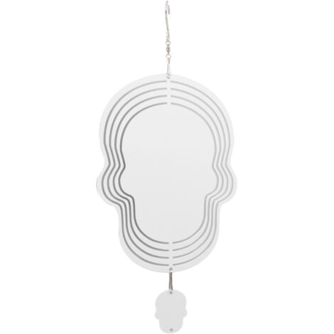 Wind Chime White Simple Delicate Decorative Weather Resistance Ornament for Lamp Tree Wall Skull Pattern (1/5)