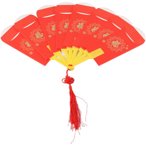 2023 Rabbit Year Spring Festival Creative Fan Shaped Folding Red Envelope New Year Fan Red Envelope