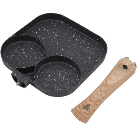 3 in 1 Breakfast Pan Prevents Stick Heat Resistant Divided Grill Frying Pan for Gas Stove Induction Cooker (1/5)
