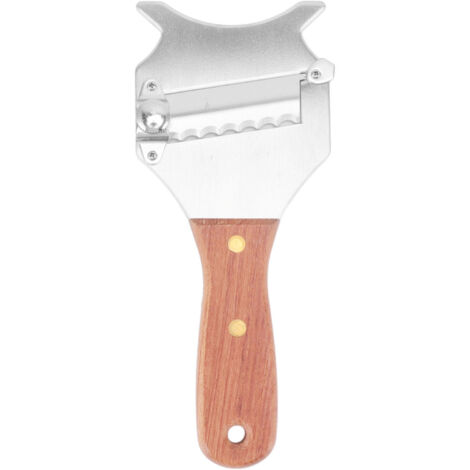 Truffle Grater Wavy Blade Wooden Handle Stainless Steel Hand Plane Cheese Grater Cutter for Chocolate (1/5)