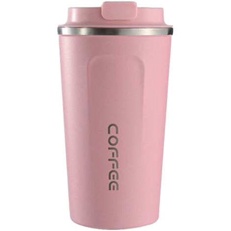Smart Temperature Display Coffee Cup Portable 304 Stainless Steel Insulation Cup Simple Style Pure Color Generation 2nd Pink 510ml (1/5)