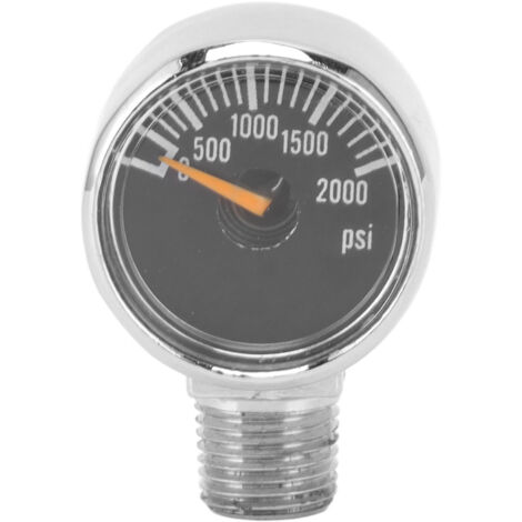 2000psi Pressure Gauge 1/8NPT Mount CO2 Cylinder Filling Pressure Meter for CO2 Gas Tank Keg Black (1/5)