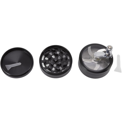 4 Layers Hand Crank Spices Grinder Zinc Alloy 60mm Manual Spice Grinder with Filter (1/5)