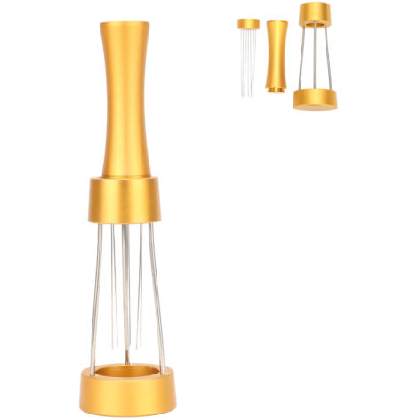 Coffee Stirrer Distributor Needle Stainless Steel Coffee Stirring Powder Needle Distributor Gold (1/5)