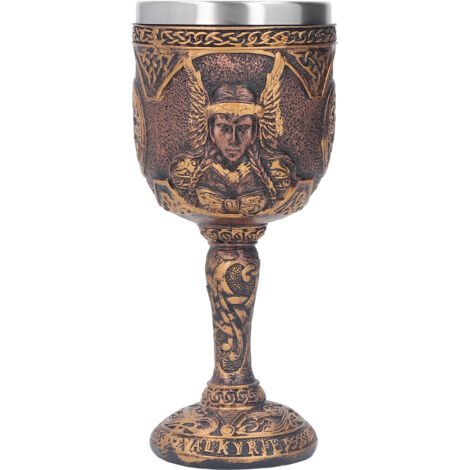 Nordic Wine Goblet Resin Shell Stainless Steel Unique Retro Beer Cup for Cocktails Whisky Red Wine (1/5)