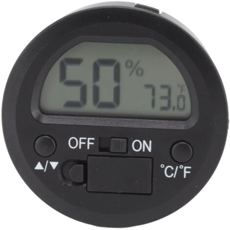 Temperature Humidity Meter Portable Round Embedded Electronic Digital Display Temperature Humidity Gauge (1/5)