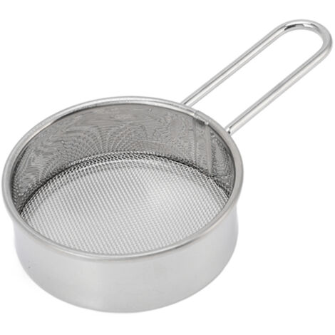 Flour Sieve Strainer 304 Stainless Steel Lightweight Easy Cleaning Ergonomic Handle Mesh Round Sifter for Baking (1/5)