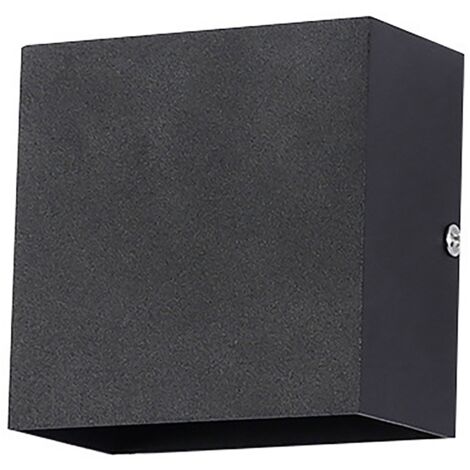 Modern LED Wall Sconce Aluminum Indoor LED Wall Mounted Lamp for Bedroom Hallway Black 10W White Light 6000K (1/5)