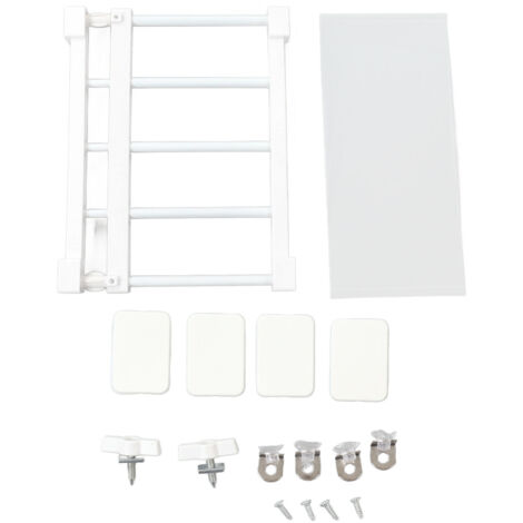 Tension Rod Shelf 14.2 Inch Width Nail Free Expandable Storage Rack for Cabinet Wardrobe 30 to 40cm /11.8 to 15.7in (1/5)