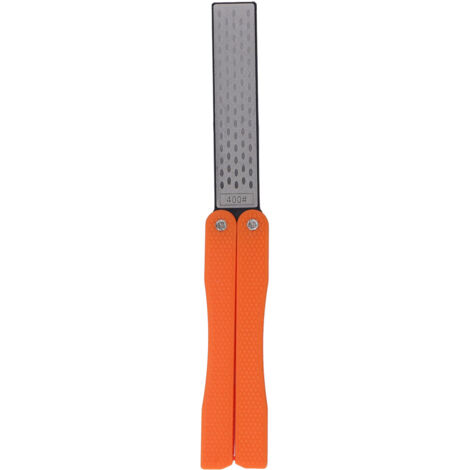 Knife Sharpener Foldable Fan Shaped Adamas Material Lightweight Portable Knife Sharpener for Outdoor Home Orange (1/5)