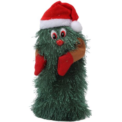 Tabletop Christmas Tree Musical Rotatable Cute Plant Shape Christmas Tree Figurine Decoration (1/5)