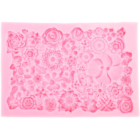 Fondant Mold Stick Proof Easy Release Odorless Silicone DIY Baking Mold for Chocolate Cake Cupcake Decoration (1/5)