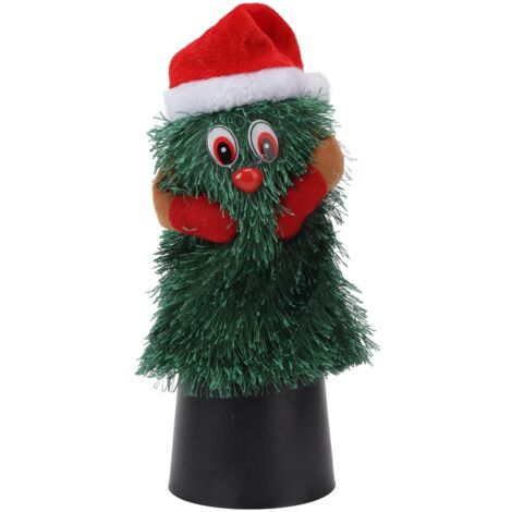 Tabletop Christmas Tree Musical Rotatable Cute Plant Shape Christmas Tree Figurine Decoration (1/5)