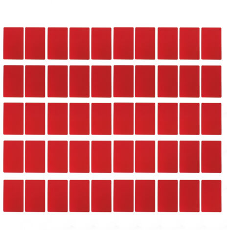 50PCS Business Name Card Laser Engraving Waterproof and Wear Resistant Aluminum Visiting Card for Company Red (1/5)