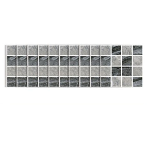 30PCS Mosaic Wallpaper PVC 3D Waterproof Oil Proof Self Adhesive Wall Sticker for Kitchen Countertops Light Grey Lattice (1/5)