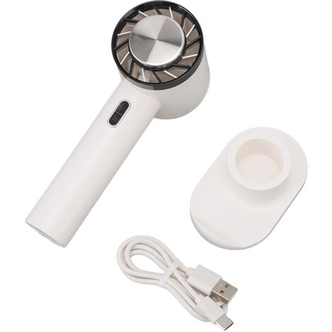 Hand Held Cooling Fan Portable USB Rechargeable Small Pocket Fan for Office Traveling White (1/5)