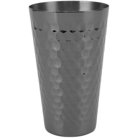 Drinking Cup 304 Stainless Steel Hammered Multipurpose Moscow Mule Mug for Bar Home Black Plating (1/5)