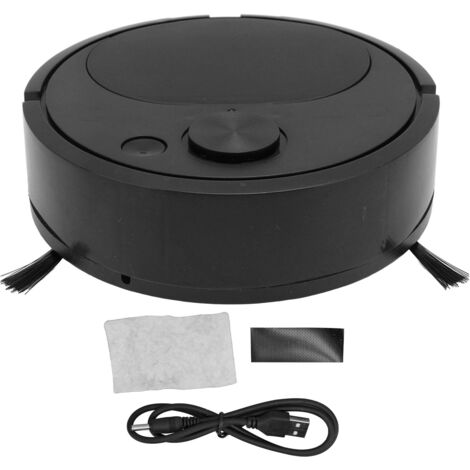 Robot Vacuum Cleaner Multifunctional USB Charging Mini Smart Sweeping Robot for Wooden Flooring Tile Carpet Black (1/5)