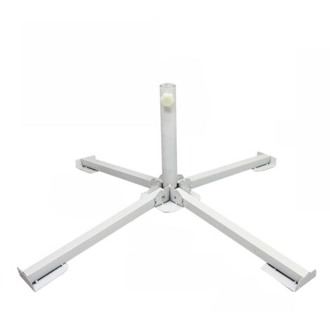 Portable Foldable Beach Umbrella Stand Outdoor Patio Sunshade Umbrella Base Holder White (1/5)