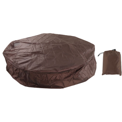 Outdoor Furniture Dust Covers Round Bathtub Cover 190 Silver Polyester Taffeta Hot Tub Waterproof Cover 190x30cm Coffee (1/5)