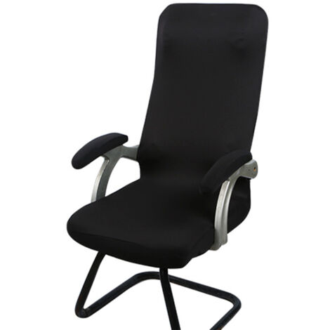 1 Pair Chair Arm Covers with Sponge Soft Breathable Safe Office Chair Armrest Cover Set for Working Home Black Sponge Type 35x9cm/13.8x3.5in (1/5)