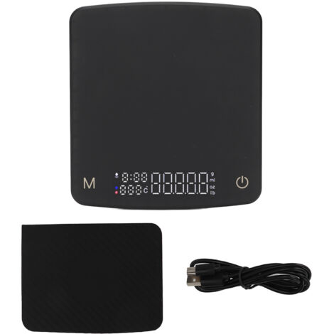 Tiny Coffee Scale Digital Drip Coffee Scale Rechargeable Automatic Timing Kitchen Food Scale 500g/0.01g (1/5)