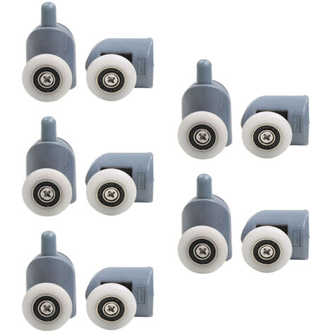 10pcs Shower Door Rollers Quiet Replacement Top Bottom Glass Door Pulleys for Bathroom Massage Room (1/5)