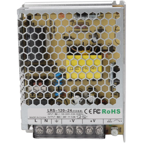 LRS Switching Power Supply Light Transformer for Industrial Automation Control Military Equipment Scientific Research Equipment 100‑240V LRS 120W 24V 5A