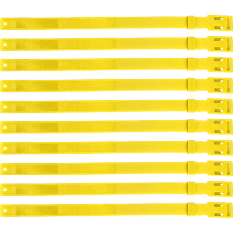 10PCS Goat Collar PU 23 Inch Adjustable Livestock Collar for Farm Animal Cow Horse Sheep Yellow (1/5)