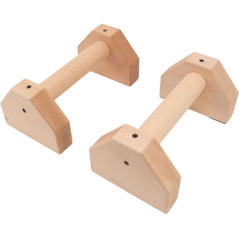 2pcs Wooden Push Up Handles Anti Slip Pushup Bar Handstand Parallettes Bars for Indoor Outdoor 30cm / 11.8in (1/5)