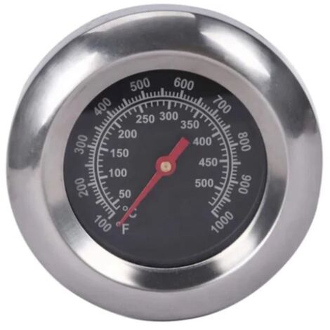 Grill Thermometer Alloy Steel High Accuracy M10 Thread Clear Scale Easy Assembly BBQ Thermometer for Kitchen Camping (1/5)