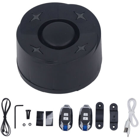 Bike Alarm with Light Wireless Anti Theft Bike Motorcycle Rear Light Alarm Louder Volume Bike Security Alarm System Black Dual Remote (1/5)