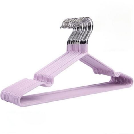 Clothes Hangers Prevent Slip Space Saving Heavy Duty Dry Wet Thick Clothes Hangers for Home Dormitory Purple (1/5)