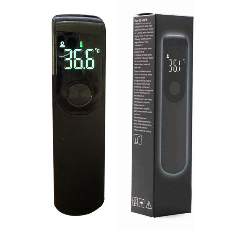 Forehead Thermometer Black Mini Portable Contactless Infrared Handheld Electronic Thermometer for Home (1/5)