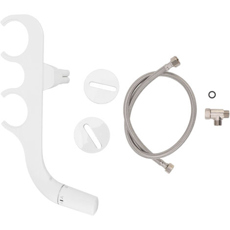 Ultra Slim Bidet Toilet Seat Attachment Dual Nozzle Self Cleaning Feminine Butt Wash Bidet Attachment 3/8 Inch Tee