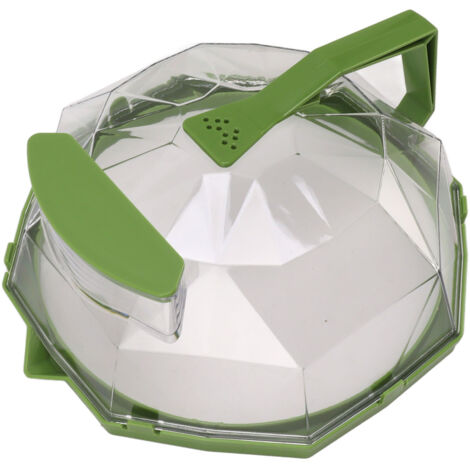 Microwave Splash Heating Cover PC Food Splatter Guard with Extension Handle for Kitchen Cooking Grass Green (1/5)