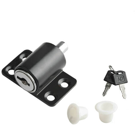Door Security Lock Anti Theft Alloy Paint Surface with Keys Window Bolt for Home Cabinets Black (1/5)