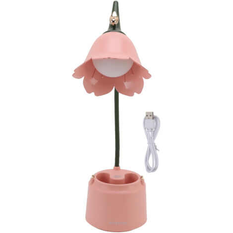 5V 3W Table Lamp USB Flowers and Birds Designed Folding Energy Saving Eye Protection Reading Light for Bedroom GL562 Pink (1/5)