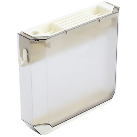 Kitchen Knife Holder Transparent PET Wall Mounted Storage Block Tools Hanging Rack Holder Shelf Gray (1/5)