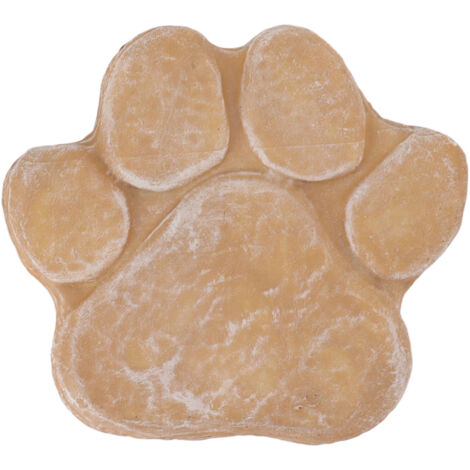 Dog Pawprint Memorial Stone DIY Lettering Dog Grave Marker Pet Monument for Outdoor Lawn Patio Sandy Yellow (1/5)
