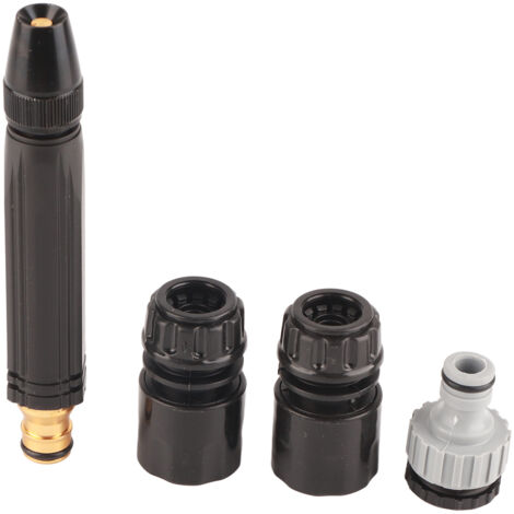 Hose Nozzle G1/2 Engineering Plastic High Pressure Spray Nozzle with Aluminum Alloy PVC Joint for Garden Car (1/5)