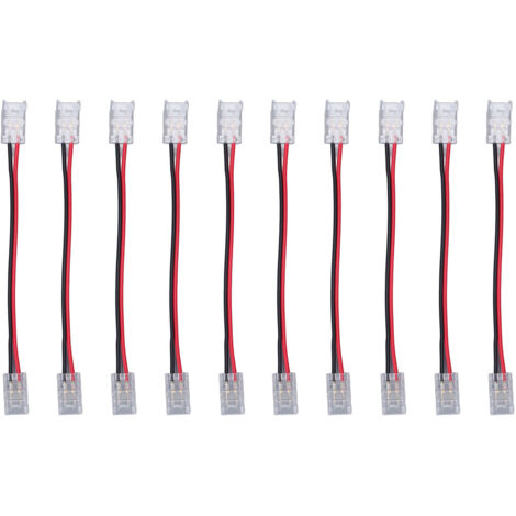 10pcs COB Strip Light Connector Professional Double Head 8mm 2 Pin Light Strip Connectors for Home Office School (1/5)