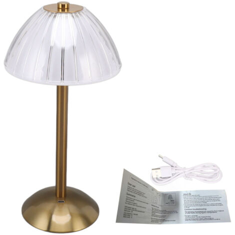 Industrial LED Table Lamp USB Rechargeable Rustic Desk Lamp Stepless Dimmmable Bedside Night Light for Restaurant Bar Coffee Shop (1/5)