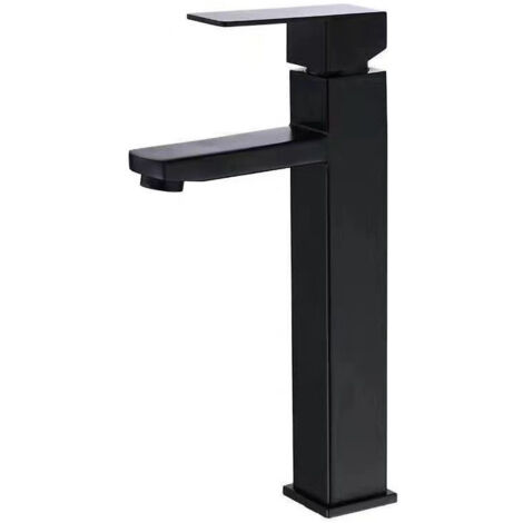 Black Bathroom Faucet Stainless Steel Modern Waterfall Sink Faucet For Home Hotel 2 Hoses (1/5)