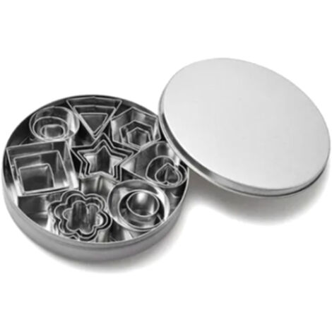 24 Pcs Cookie Cutters Set Biscuit Mould 430 Stainless Steel Vegetable Fruit Cutters for DIY Baking Cooking (1/5)